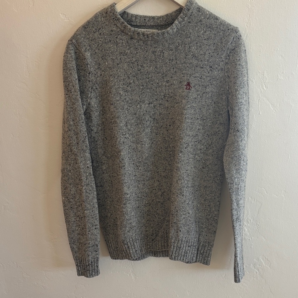 Original Penguin Heather Gray Crewneck Sweater
